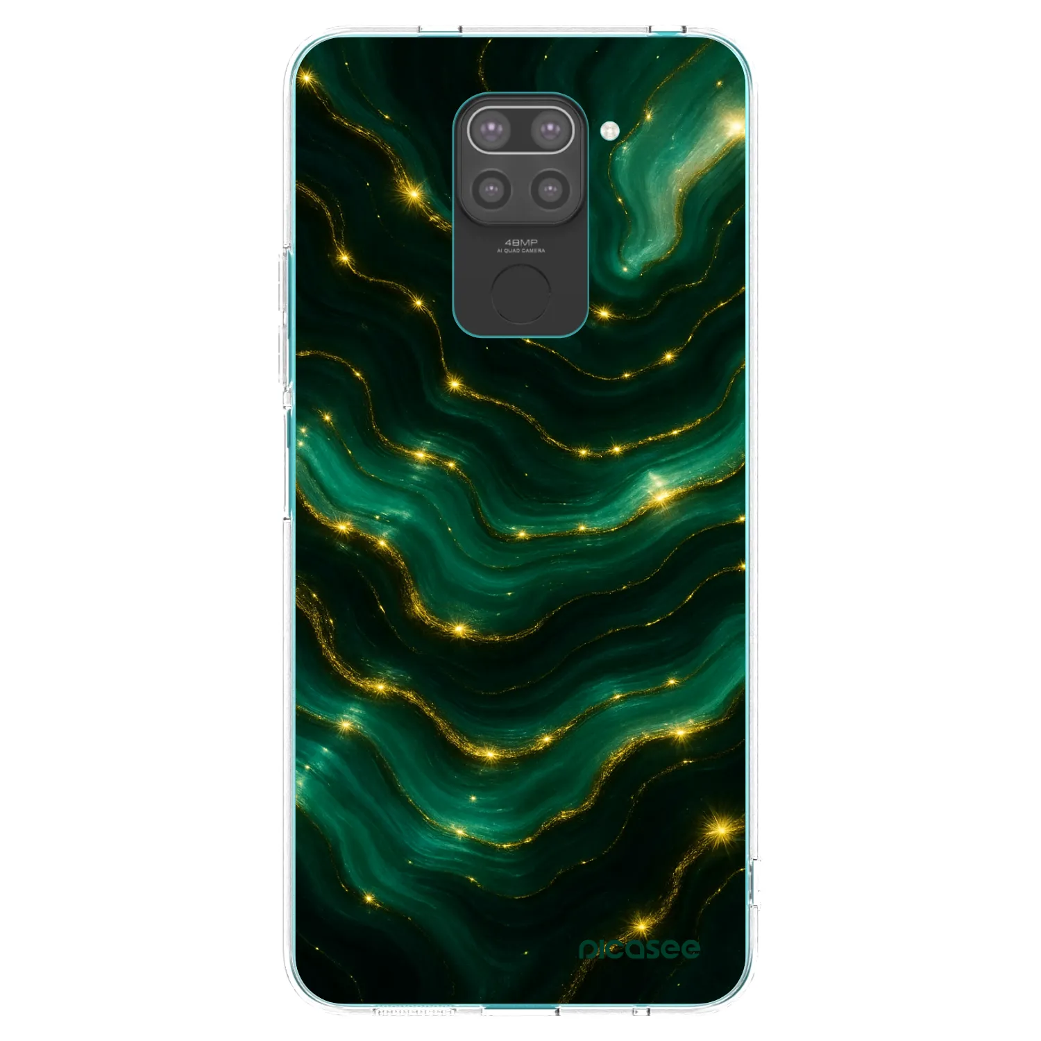 Picasee Xiaomi Redmi Note 9 Hülle - Schwarzes Silikon - Emerald