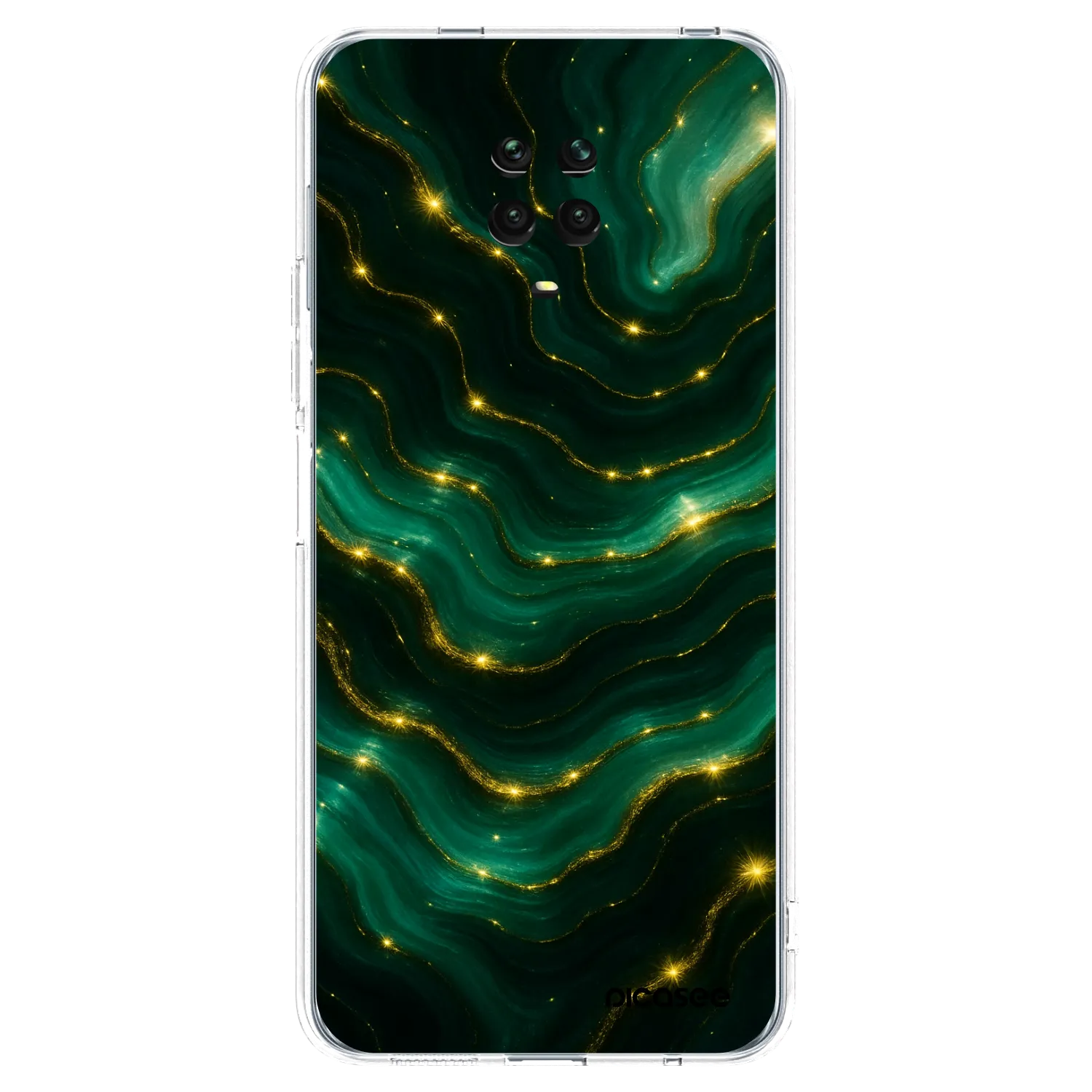 Picasee Xiaomi Redmi Note 9S Hülle - Transparentes Silikon - Emerald