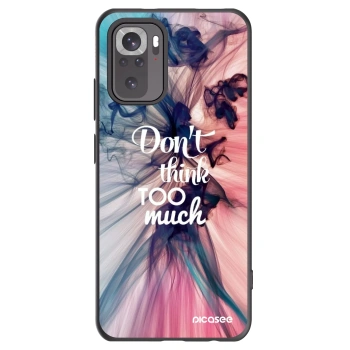 Picasee Xiaomi Redmi Note 10S Hülle - Schwarzes Silikon - Don't think TOO much