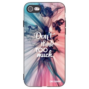 Picasee Apple iPhone SE 2020 Hülle - Schwarzes Silikon - Don't think TOO much