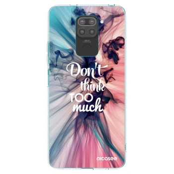 Picasee Xiaomi Redmi Note 9 Hülle - Schwarzes Silikon - Don't think TOO much