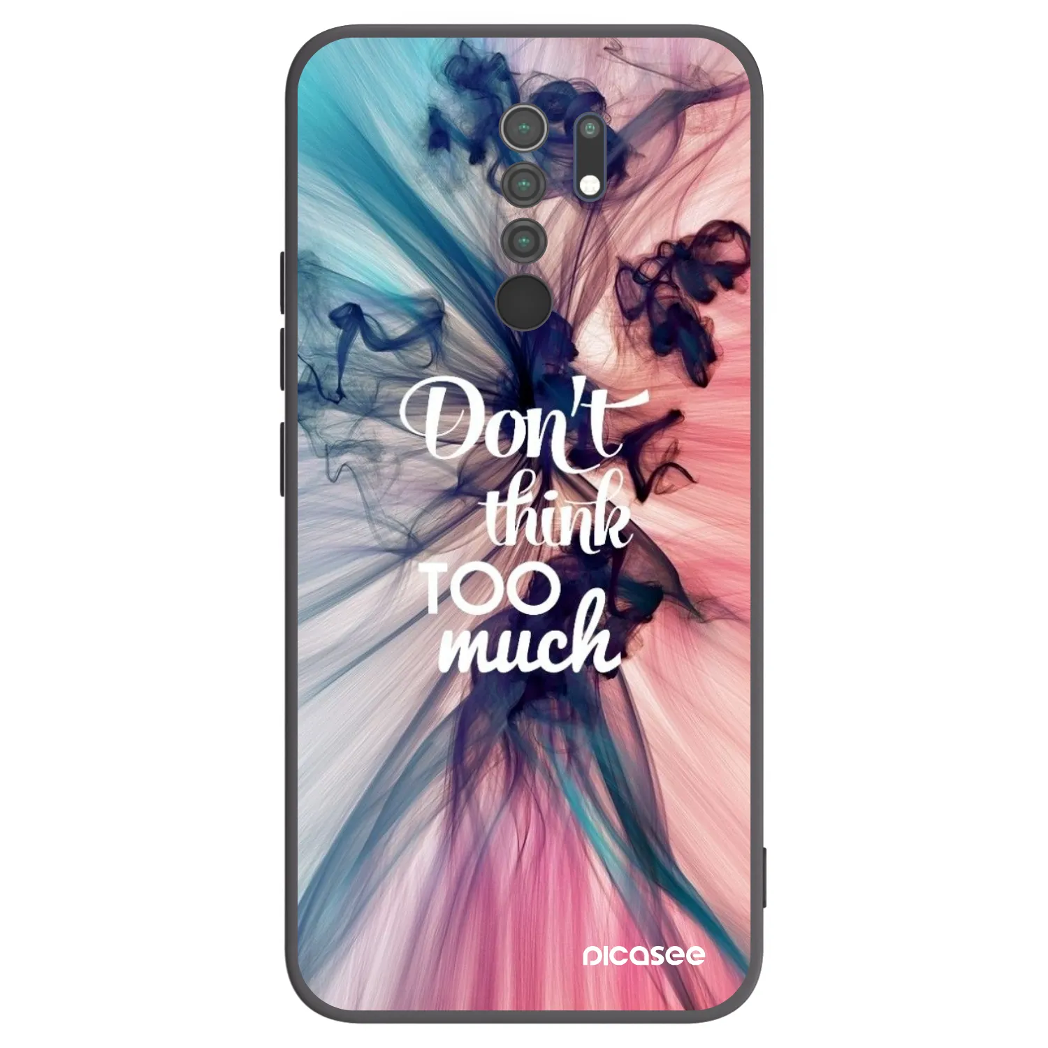 Picasee Xiaomi Redmi 9 Hülle - Schwarzes Silikon - Don't think TOO much