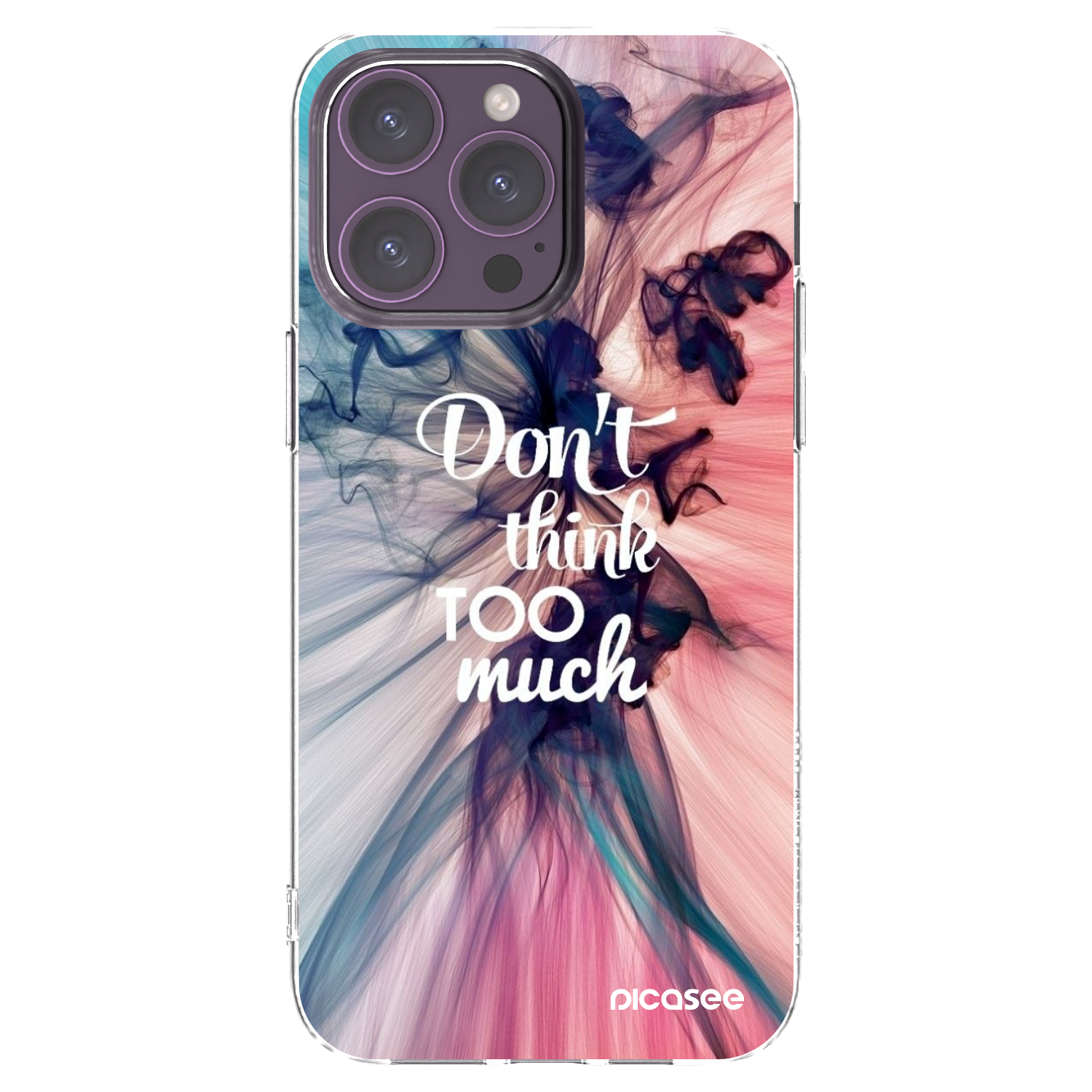 Picasee Apple iPhone 14 Pro Max Hülle - Transparentes Silikon - Don't think TOO much