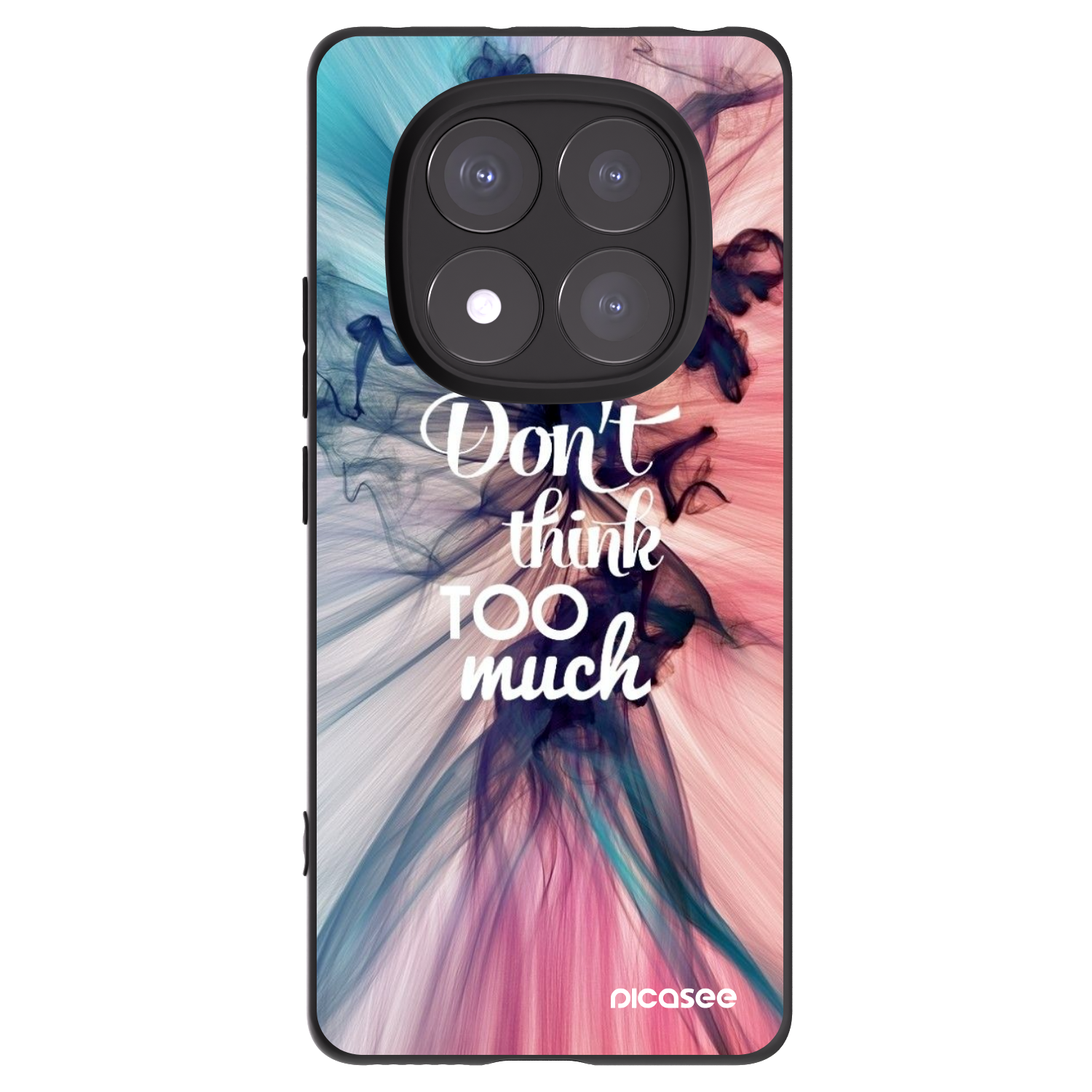 Picasee Xiaomi Redmi Note 14 Pro+ 5G Hülle - Schwarzes Silikon - Don't think TOO much