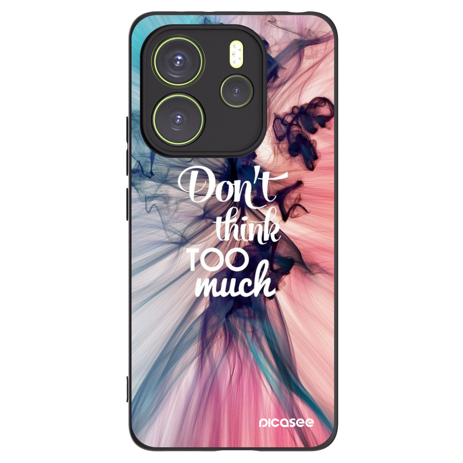 Picasee Xiaomi Redmi Note 14 4G Hülle - Schwarzes Silikon - Don't think TOO much