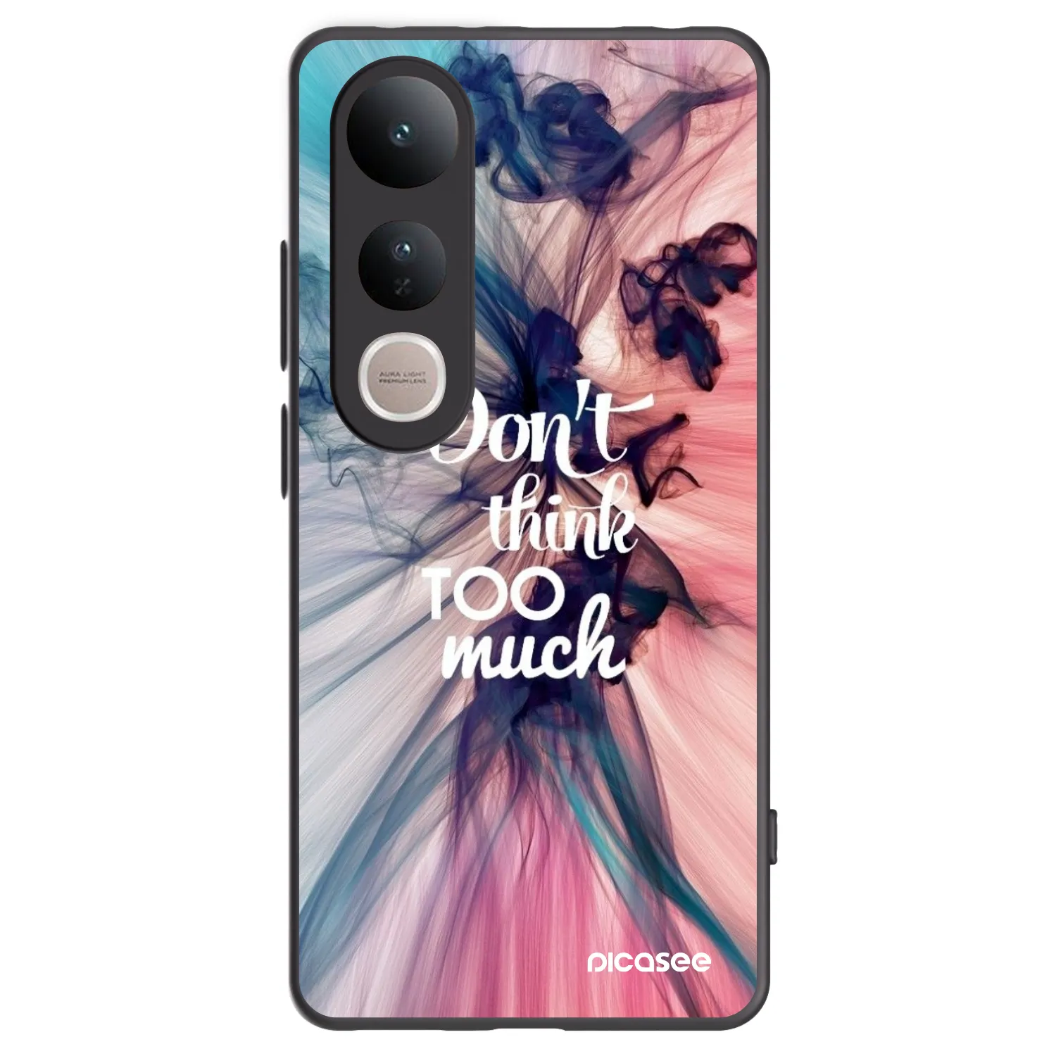 Picasee Vivo V50 Lite 5G Hülle - Schwarzes Silikon - Don't think TOO much