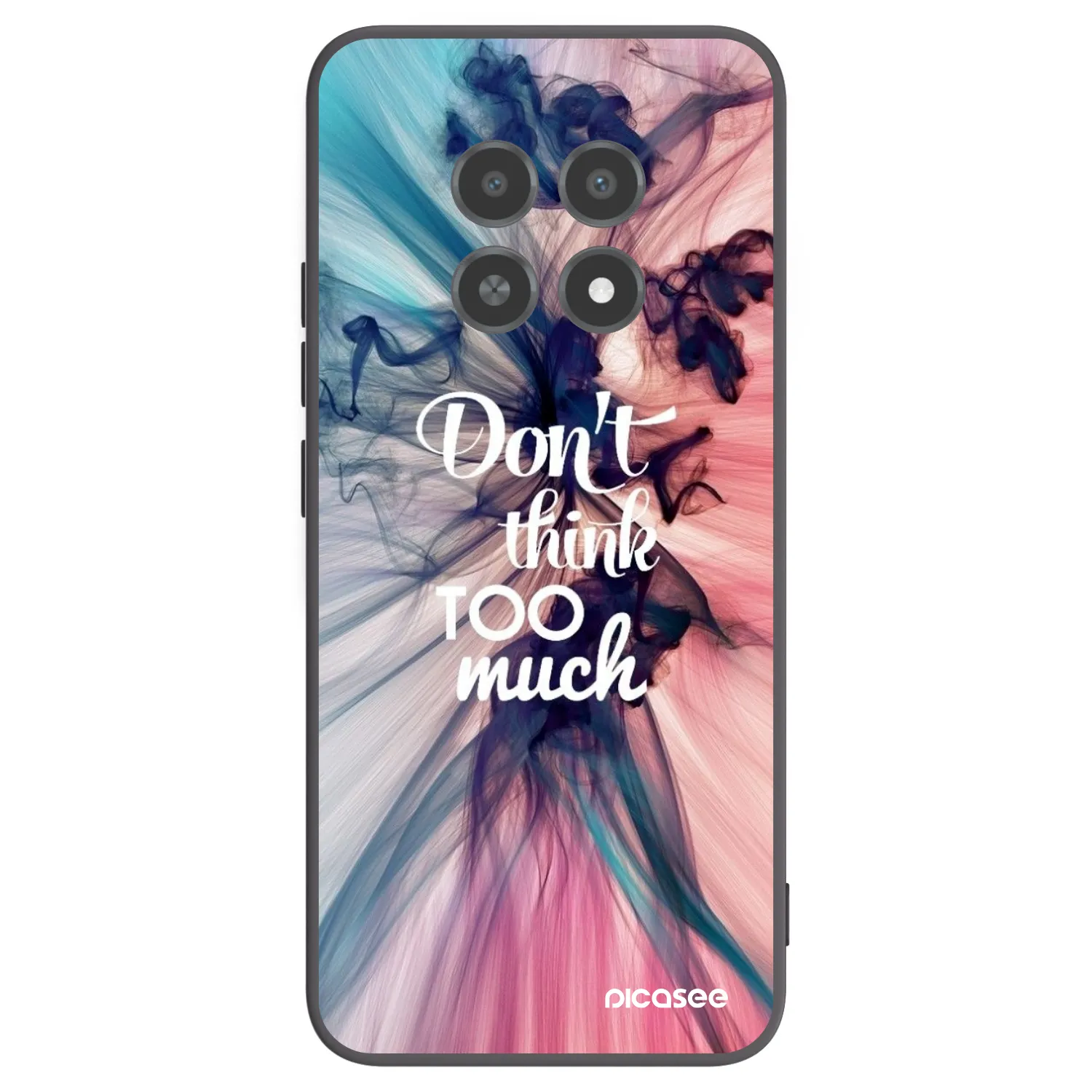 Picasee Realme 12X Hülle - Schwarzes Silikon - Don't think TOO much