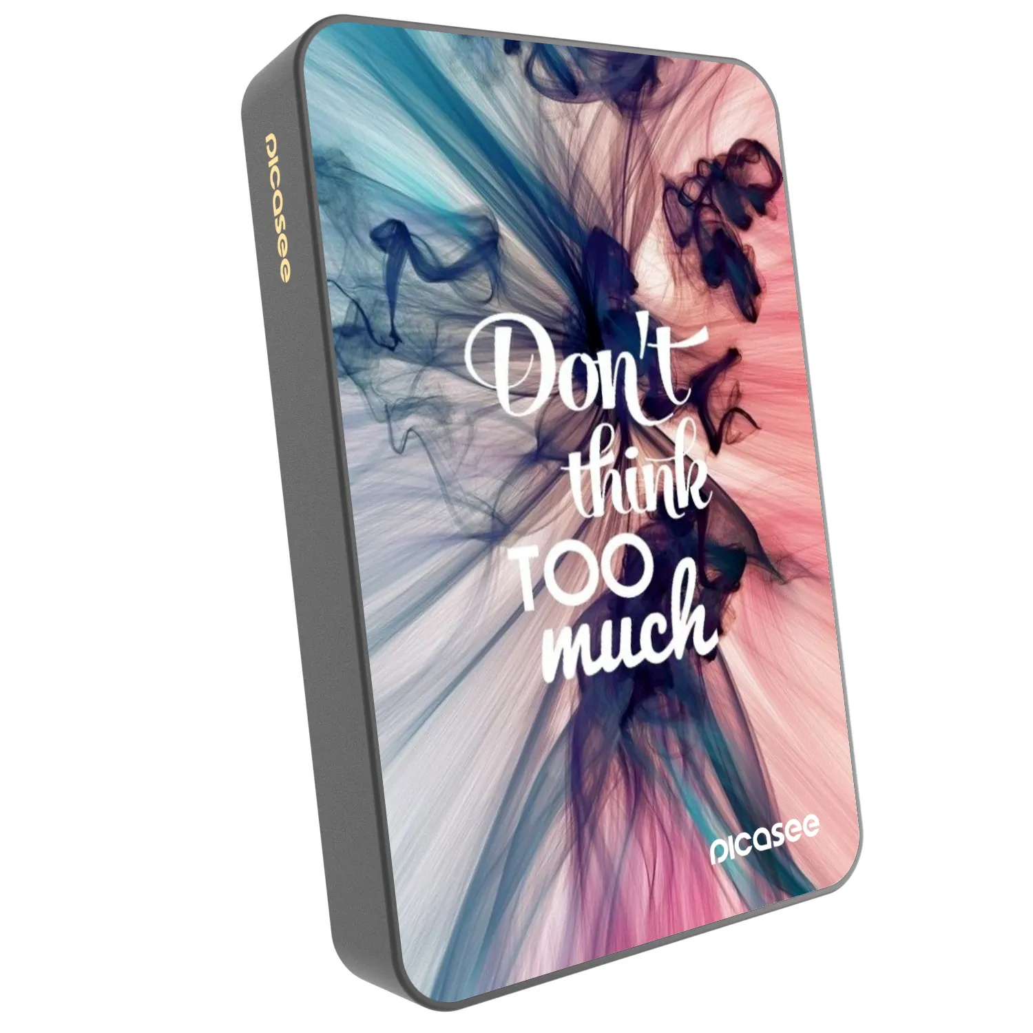 Picasee Powerbank mit MagSafe 10 000 mAh Grau - Don't think TOO much
