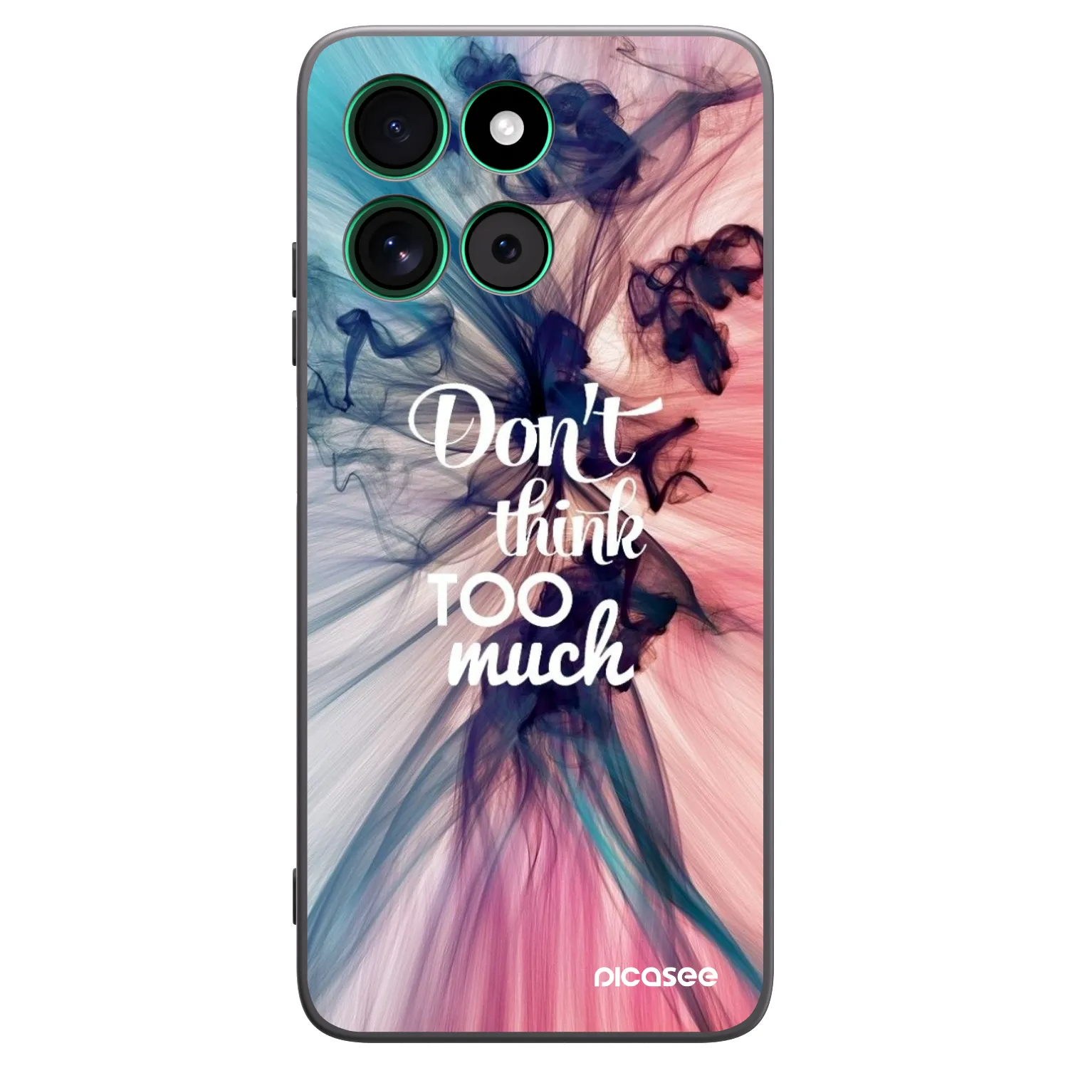 Picasee Motorola Moto G57 Power Hülle - Schwarzes Silikon - Don't think TOO much