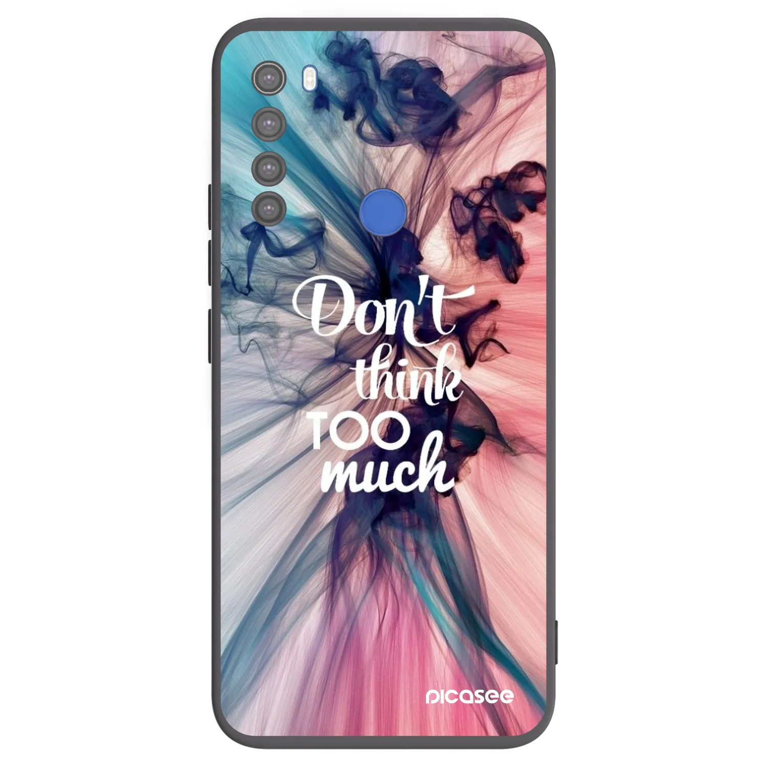 Picasee Xiaomi Redmi Note 8T Hülle - Schwarzes Silikon - Don't think TOO much