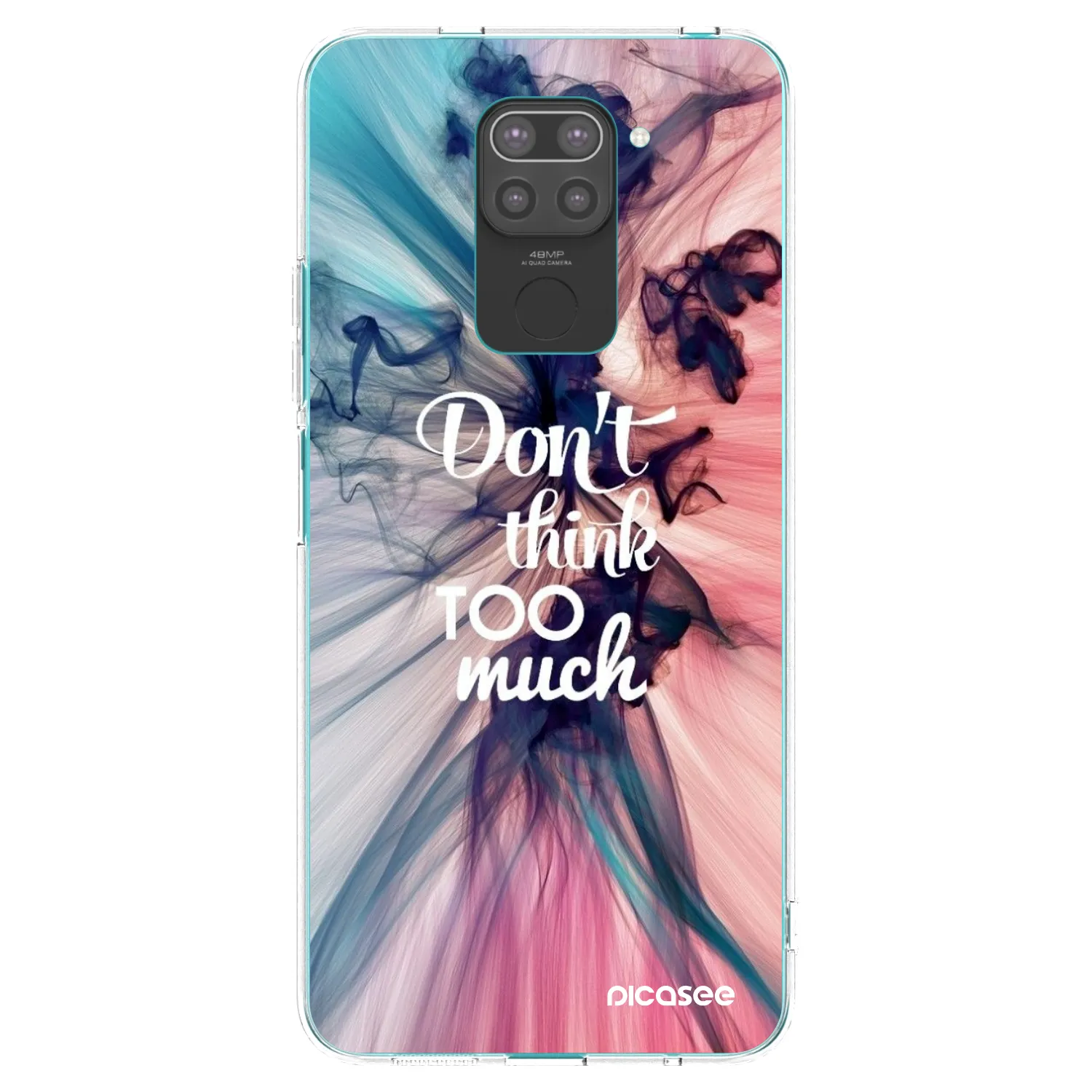 Picasee Xiaomi Redmi Note 9 Hülle - Schwarzes Silikon - Don't think TOO much