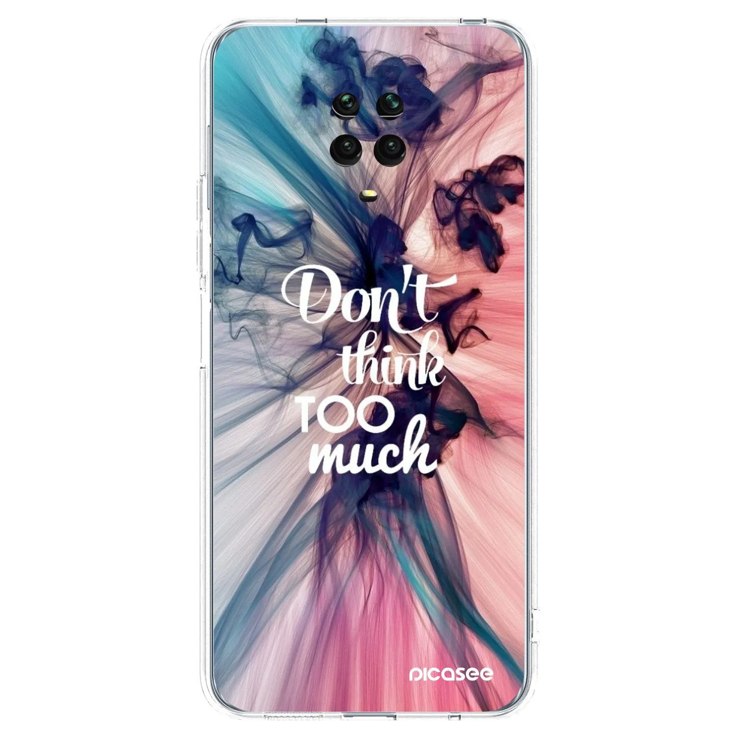 Picasee Xiaomi Redmi Note 9S Hülle - Transparentes Silikon - Don't think TOO much