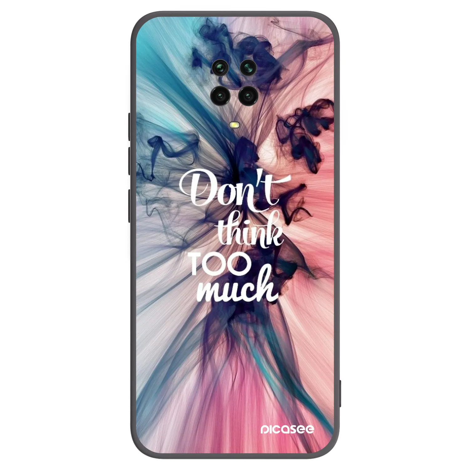 Picasee Xiaomi Redmi Note 9S Hülle - Schwarzes Silikon - Don't think TOO much