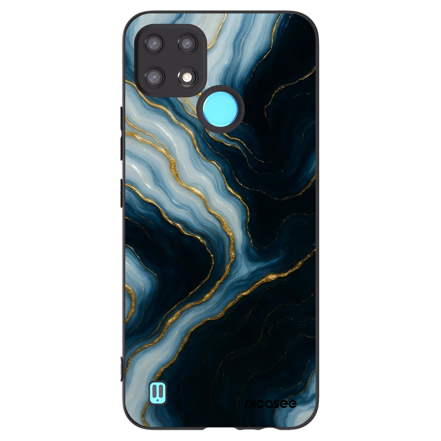 Picasee Realme C21 Hülle - Schwarzes Silikon - Luna