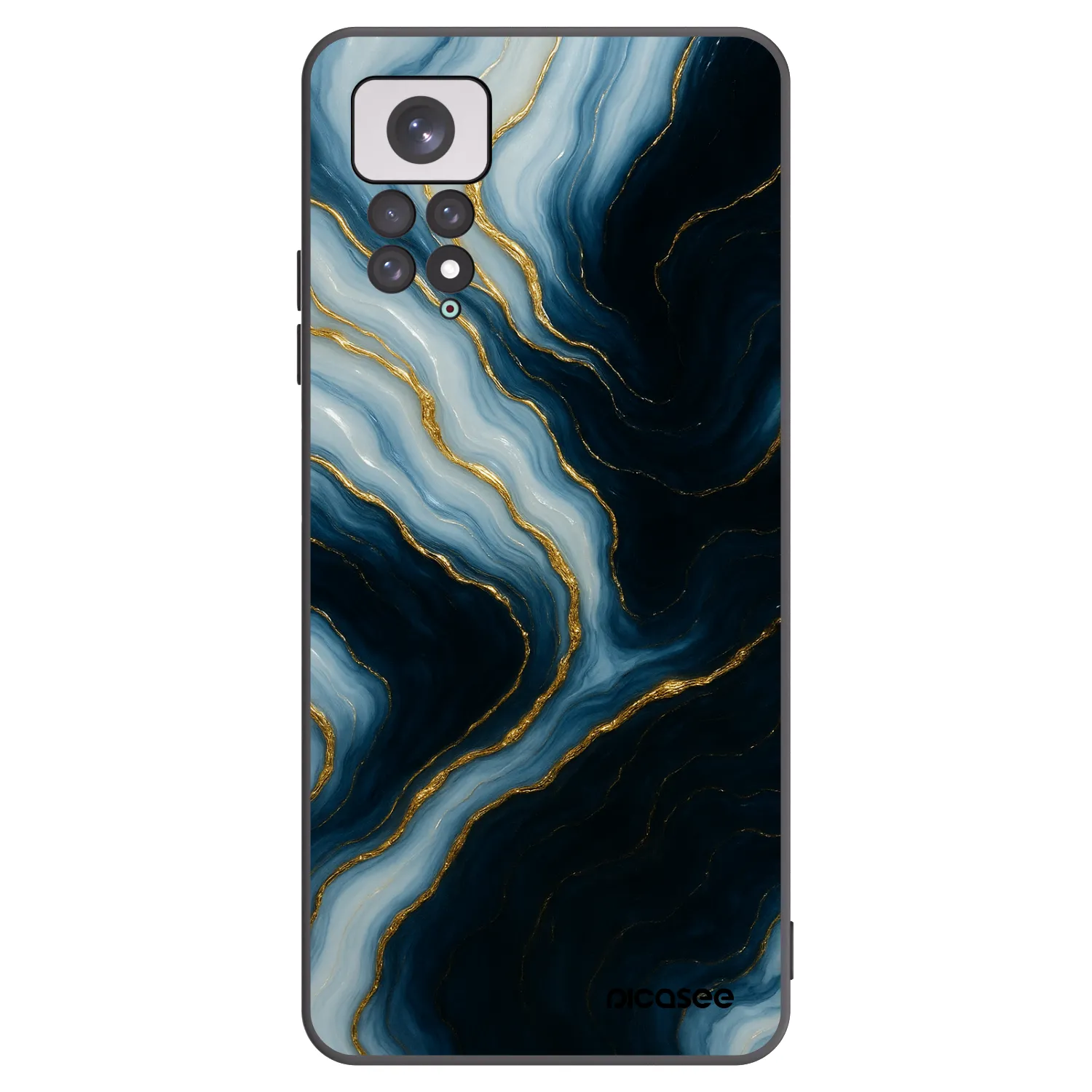Picasee Xiaomi Redmi Note 11 Hülle - Schwarzes Silikon - Luna