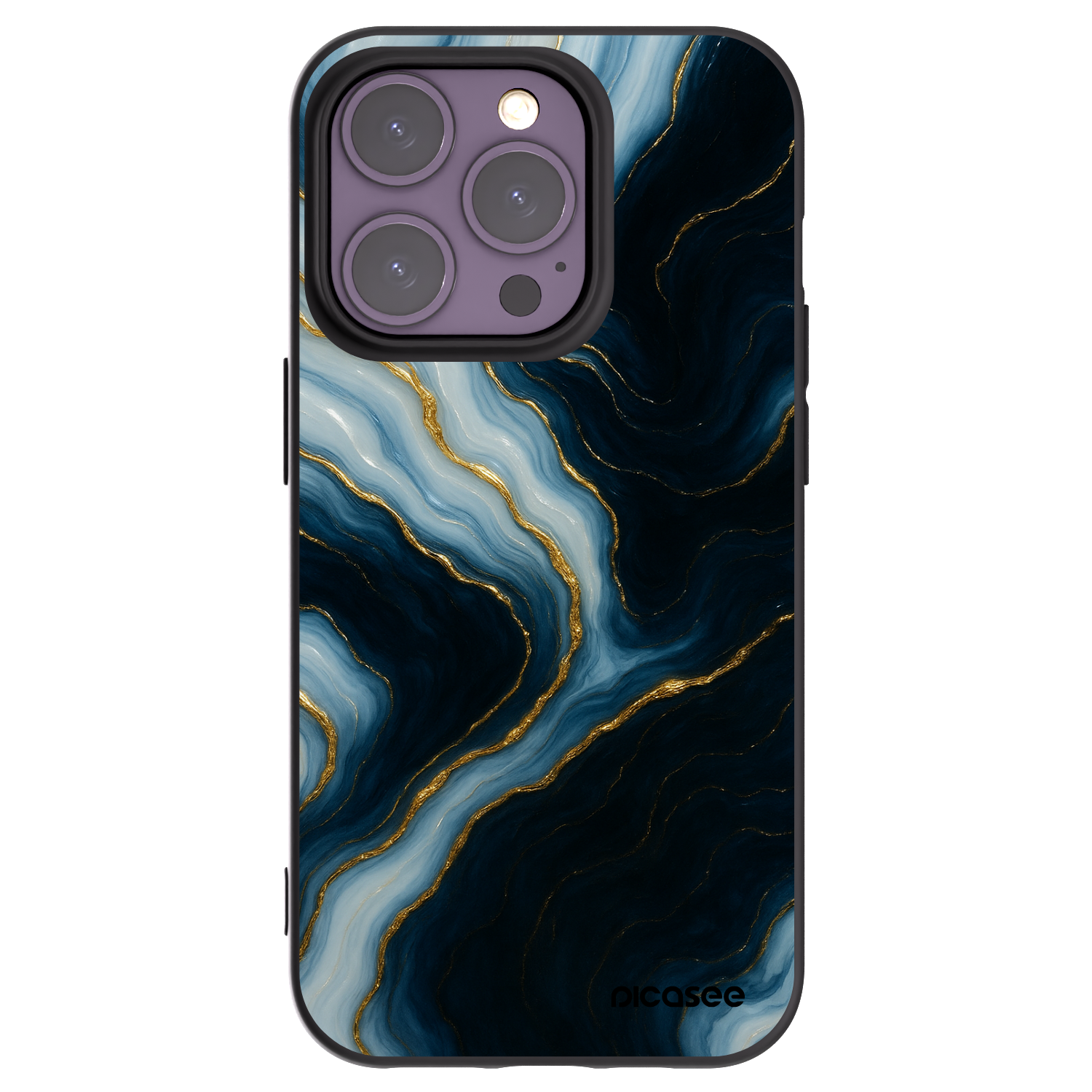 Picasee Apple iPhone 14 Pro Hülle - Schwarzes Silikon - Luna