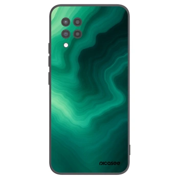 Picasee Samsung Galaxy A42 A426B Hülle - Schwarzes Silikon - Malachite