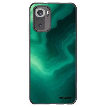 Picasee Xiaomi Redmi Note 10S Hülle - Schwarzes Silikon - Malachite