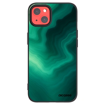 Picasee Apple iPhone 13 Hülle - Schwarzes Silikon - Malachite