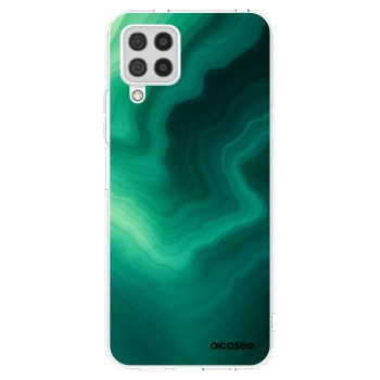 Picasee Samsung Galaxy A22 A225F 4G Hülle - Transparentes Silikon - Malachite