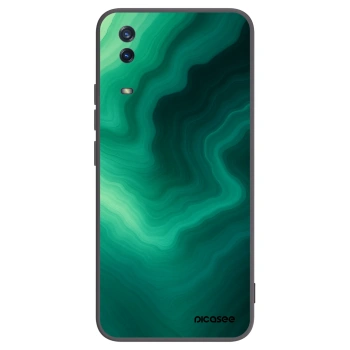 Picasee Vivo Y11s Hülle - Schwarzes Silikon - Malachite