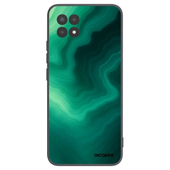Picasee Realme 8i Hülle - Schwarzes Silikon - Malachite