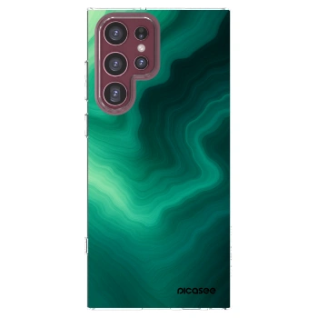Picasee Samsung Galaxy S22 Ultra 5G Hülle - Transparentes Silikon - Malachite
