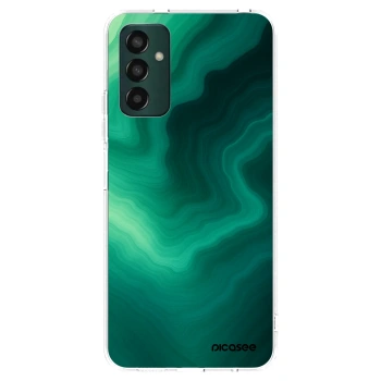 Picasee Samsung Galaxy M13 M135F Hülle - Transparentes Silikon - Malachite