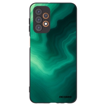 Picasee Samsung Galaxy A23 A235F 4G Hülle - Schwarzes Silikon - Malachite