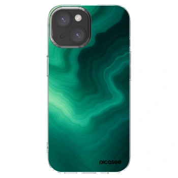 Picasee Apple iPhone 15 Hülle - Transparentes Silikon - Malachite