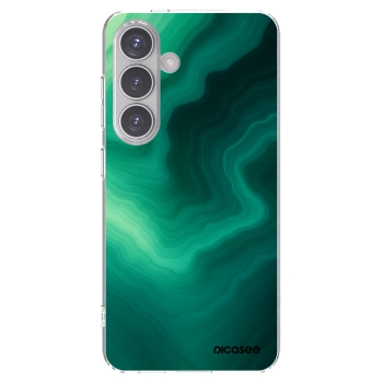 Picasee Samsung Galaxy S24 S921B 5G Hülle - Transparentes Silikon - Malachite