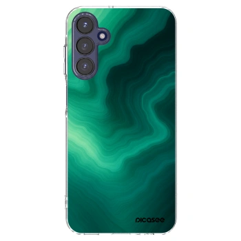 Picasee Samsung Galaxy A15 A155F 4G Hülle - Transparentes Silikon - Malachite