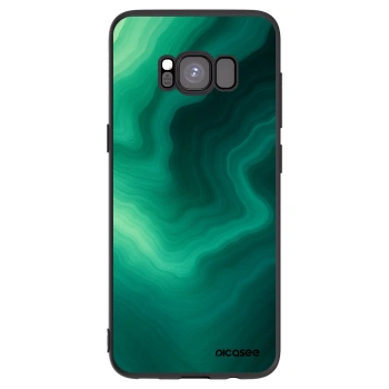 Picasee Samsung Galaxy S8 G950F Hülle - Schwarzes Silikon - Malachite