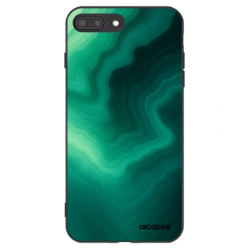 Picasee Apple iPhone 7 Plus Hülle - Schwarzes Silikon - Malachite