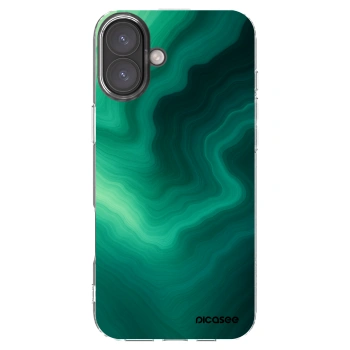 Picasee Apple iPhone 16 Plus Hülle - Transparentes Silikon - Malachite