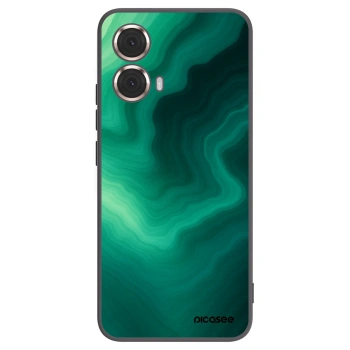 Picasee Motorola Moto G85 Hülle - Schwarzes Silikon - Malachite