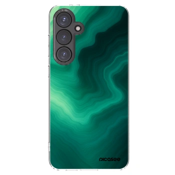 Picasee Samsung Galaxy S24 FE S721B Hülle - Transparentes Silikon - Malachite