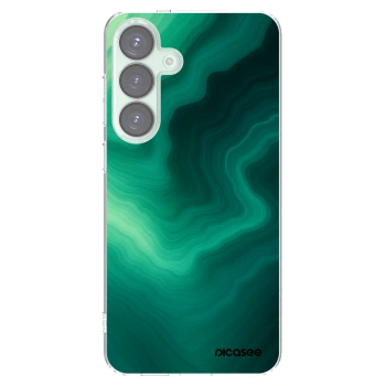Picasee Samsung Galaxy S25+ 5G Hülle - Transparentes Silikon - Malachite