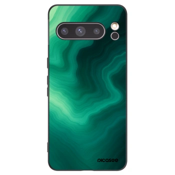 Picasee Google Pixel 8 Pro Hülle - Schwarzes Silikon - Malachite