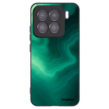 Picasee Xiaomi 15 Hülle - Schwarzes Silikon - Malachite