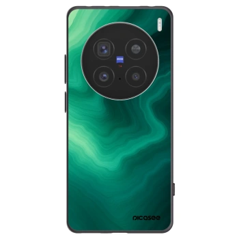 Picasee Vivo X200 Pro Hülle - Schwarzes Silikon - Malachite