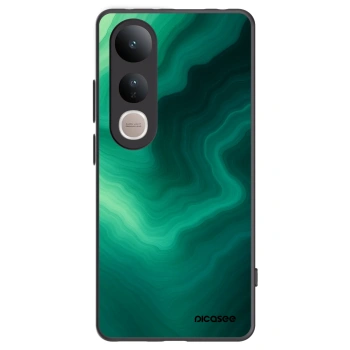 Picasee Vivo V50 Lite 5G Hülle - Schwarzes Silikon - Malachite