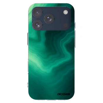 Picasee Apple iPhone 17 Pro Hülle - Transparentes Silikon - Malachite