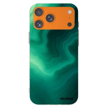 Picasee Apple iPhone 17 Pro Max Hülle - Transparentes Silikon - Malachite