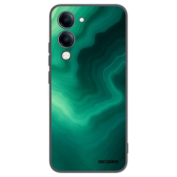 Picasee Vivo Y29s 5G Hülle - Schwarzes Silikon - Malachite