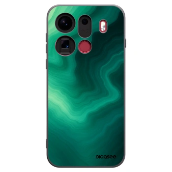 Picasee OPPO Find X9 Pro Hülle - Schwarzes Silikon - Malachite