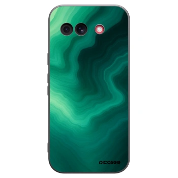 Picasee Google Pixel 10a Hülle - Schwarzes Silikon - Malachite