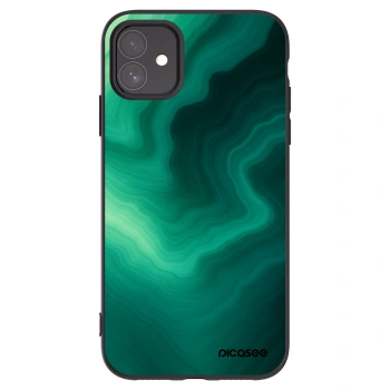 Picasee Apple iPhone 11 Hülle - Schwarzes Silikon - Malachite