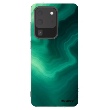 Picasee Samsung Galaxy S20 Ultra 5G G988F Hülle - Transparentes Silikon - Malachite