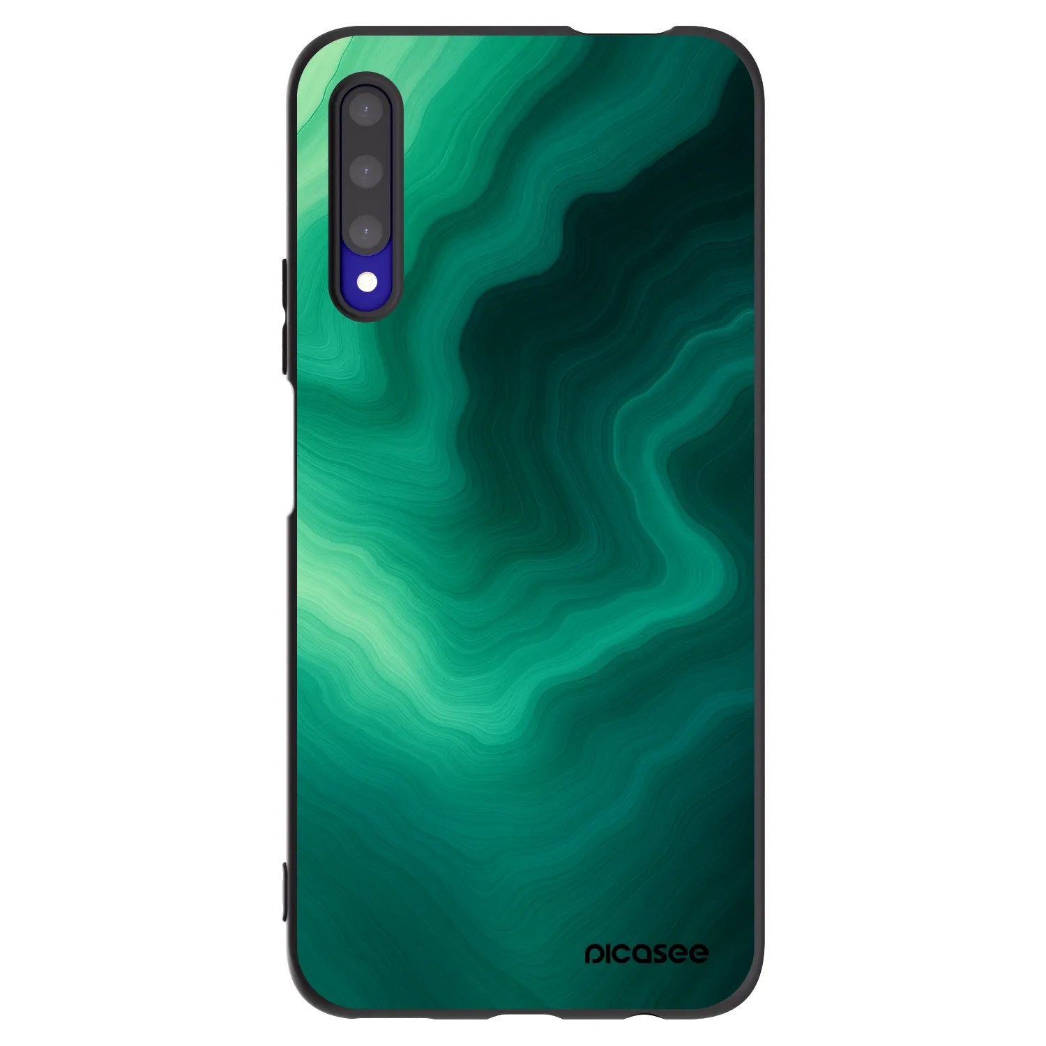 Picasee Honor 9X Pro Hülle - Schwarzes Silikon - Malachite